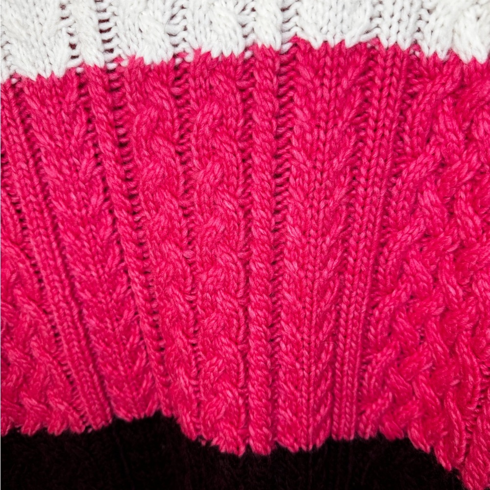 Loft Cozy Sweater Deep Purple/Pink/White XL - Picture 4 of 6
